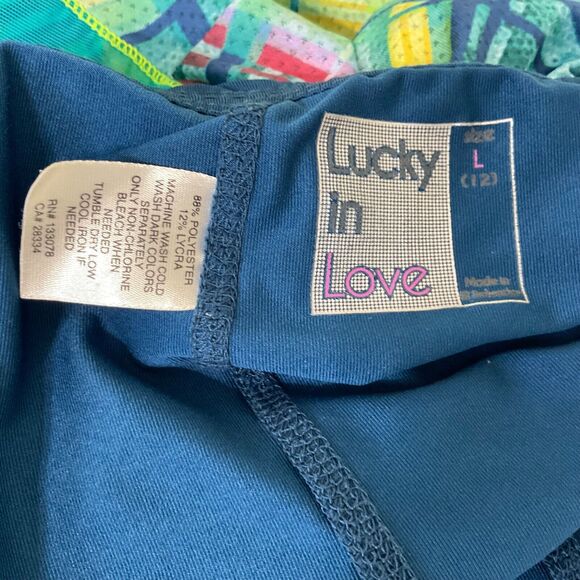 Lucky In Love Skirt Sz. L/12 Plaid Pleated Tennis Pickleball Tennis skort - Picture 5 of 13